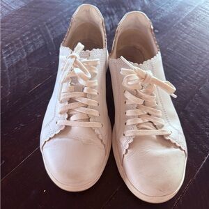 Cole Haan Women's Cream White Lace-Up Leather Sneakers